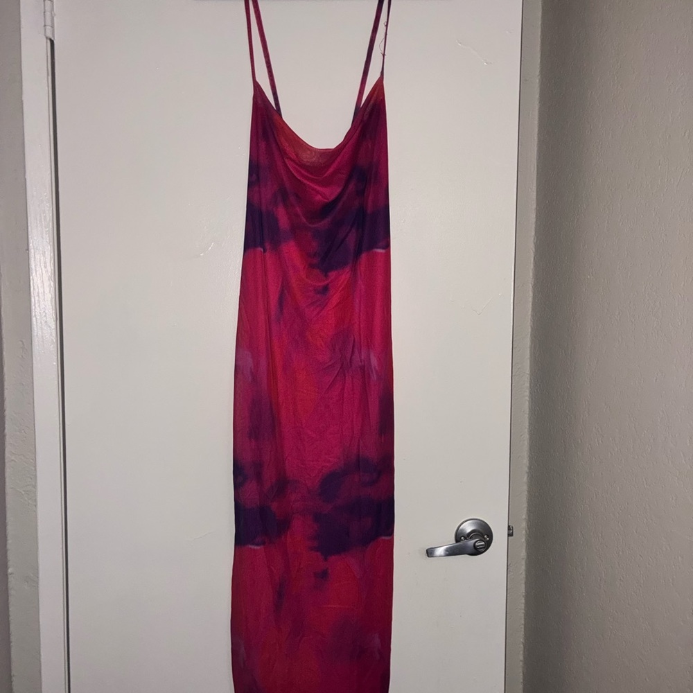SHEIN Red and Purple Maxi Dress